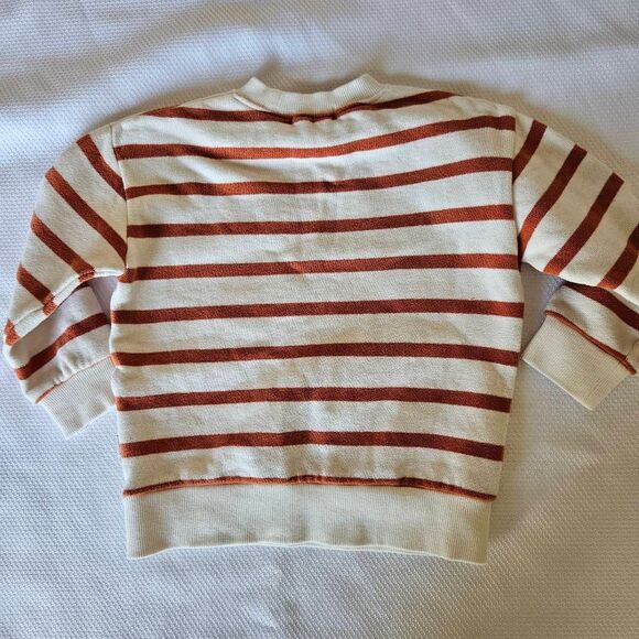 Perimitz Boys Patriotic Brave Style Red and White Striped Sweatshirt Size 4T - Picture 4 of 4